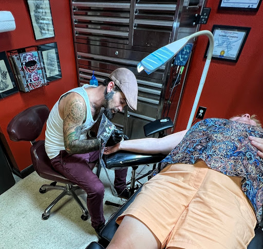 Explore mushu tattoo ideas, creative tattoo ideas in Kill Devil Hills, available at Croatan Tattoo Company