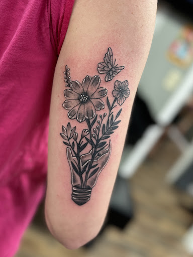 Explore his her matching tattoos ideas, creative tattoo ideas in Vincennes, available at Silver Owl Tattoo