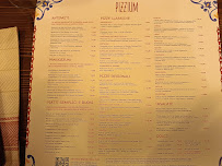 Menu / carte de Pizzium à Turin