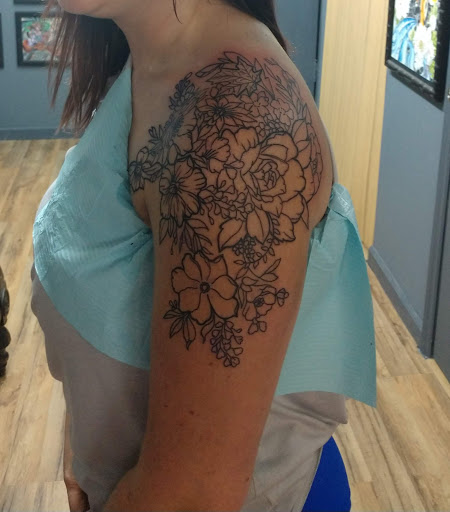 Explore small initial tattoo ideas, creative tattoo ideas in New Bern, available at Lucky Street Tattoo