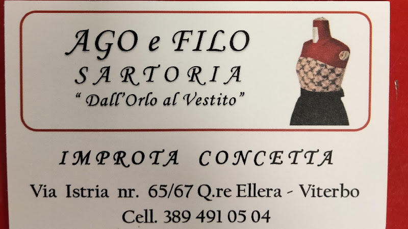 AGO e FILO - SARTORIA - Via Istria - Viterbo