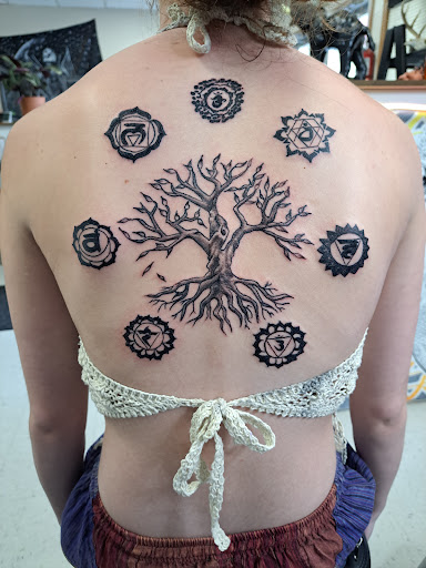 Explore outdoor tattoo sleeve ideas, creative tattoo ideas in Post Falls, available at Exotic Sensations Tattoos