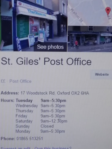 Reviews of St Giles Post Office in Oxford - Post office