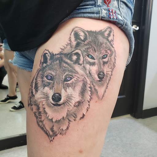 Explore laugh now cry later tattoo ideas, creative tattoo ideas in Easley, available at Amber Island Tattoo
