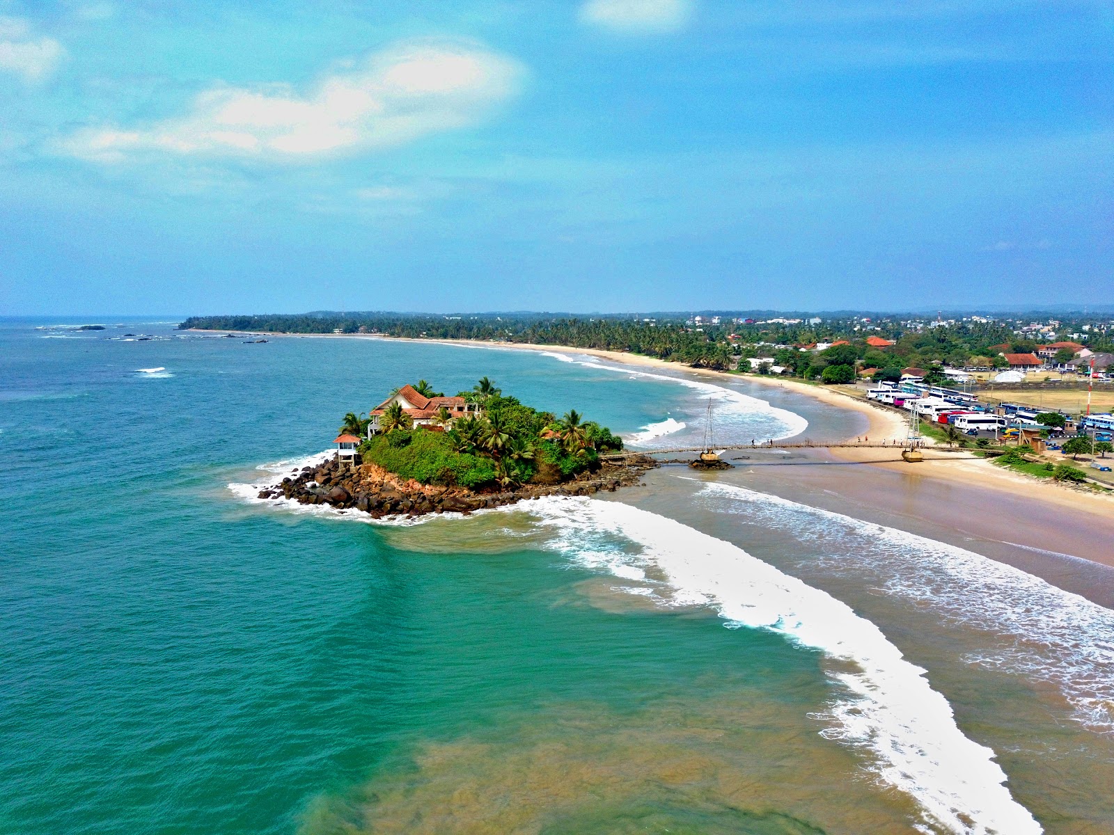 Foto van Matara Beach met enigszins schoon niveau van netheid