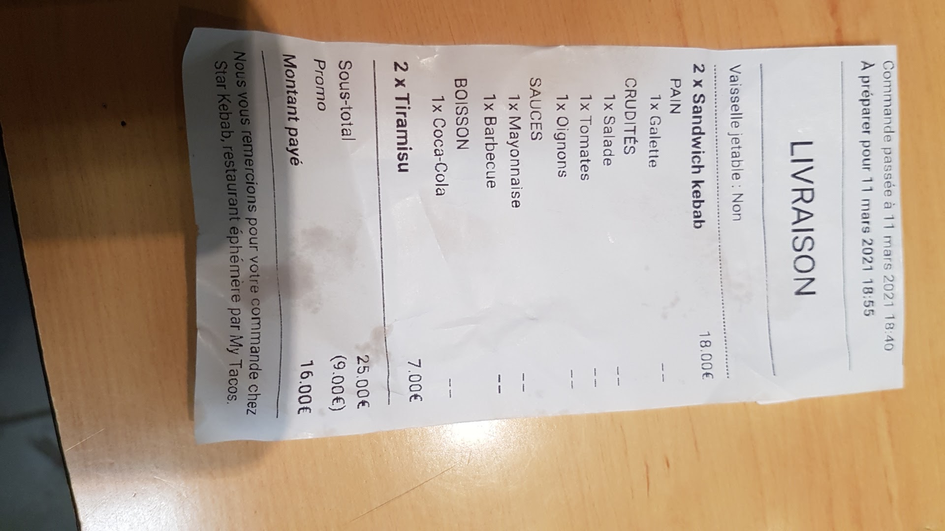 Photo n° 1 de l'avis de Laurent.a fait le 11/03/2021 à 19:11