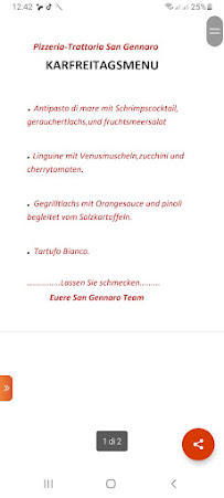 Trattoria San Gennaro, Inh. Cavallo Gennaro à Hanau menu