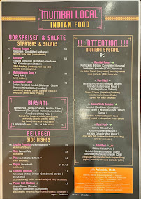Menu du Mumbai Local - Indian Food à Berlin