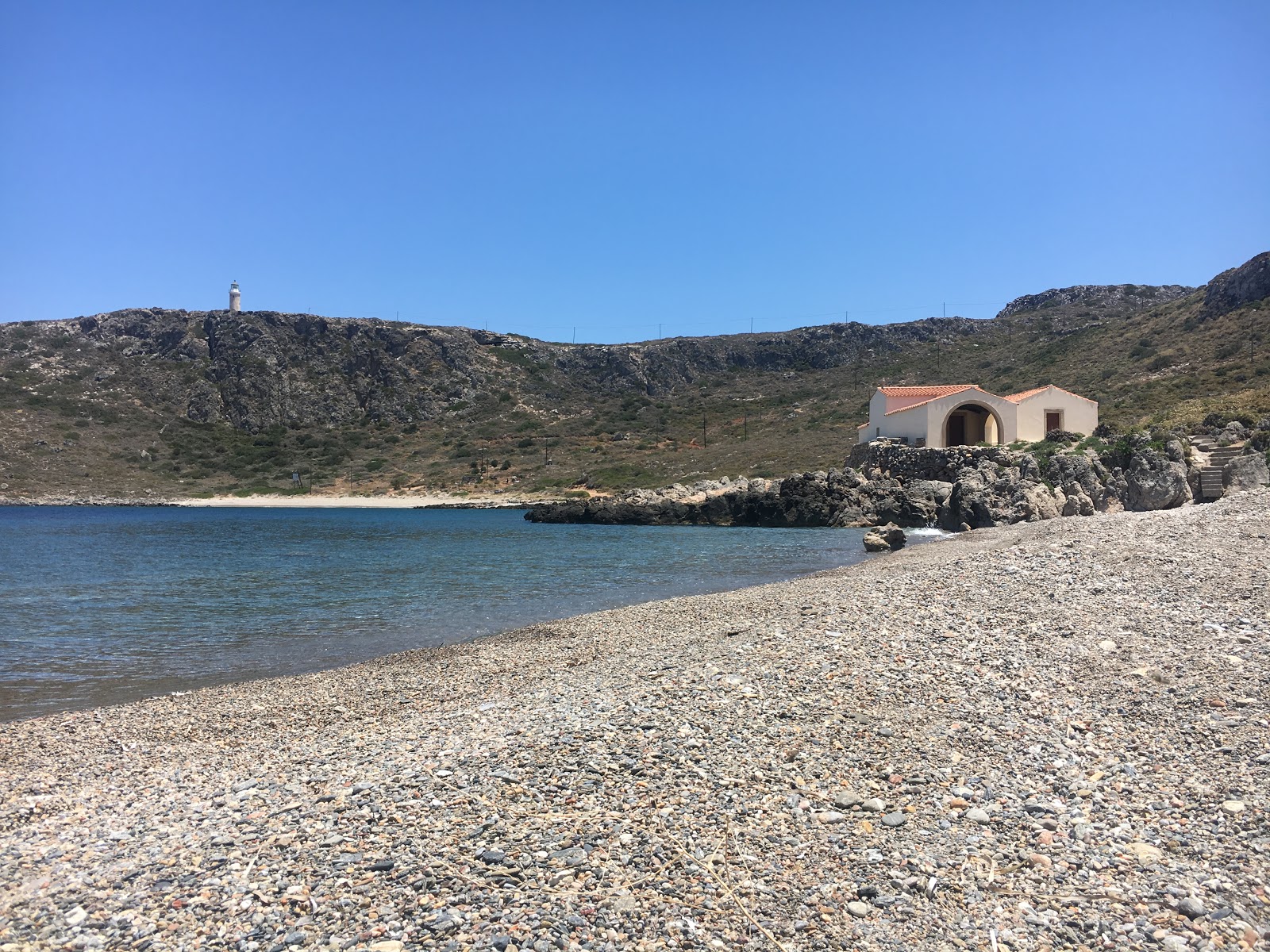 Fotografija Vlychada beach II z sivi kamenček površino