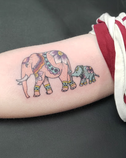 Explore shoulder tattoo cover up ideas, creative tattoo ideas in Molalla, available at Back40Tattoo