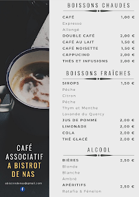 Menu du Café associatif A Bistrot De Nas à Barguelonne-en-Quercy