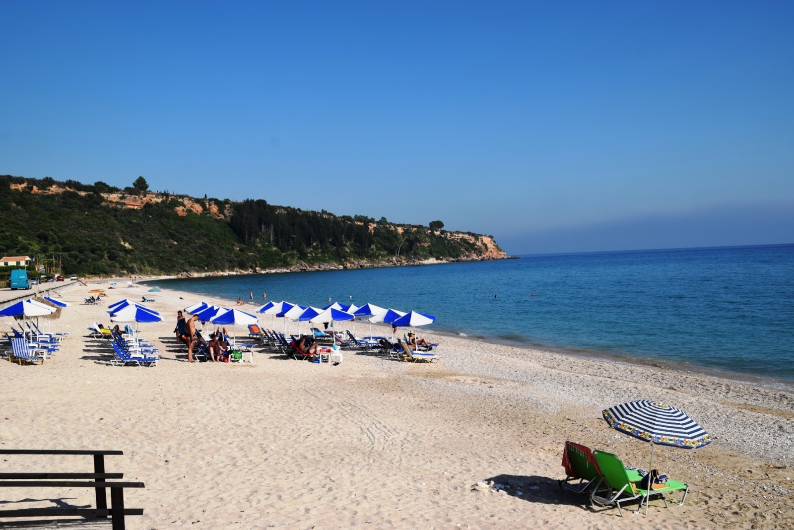 Photo of Lourdas beach with turquoise pure water surface