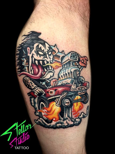 Explore tattoo ideas graffiti, creative tattoo ideas in Ilion, available at Stellar Studio Tattoo