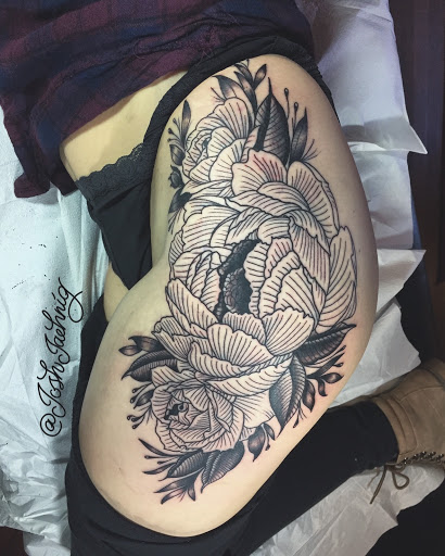 Explore abs tattoo ideas, creative tattoo ideas in Houghton, available at Bramble & Stag Tattoo Parlour