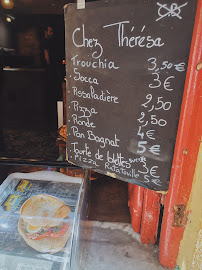 Restaurant Chez Thérésa à Nice (la carte)