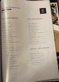 Menu / carte de Café Le Théâtre à Stuttgart