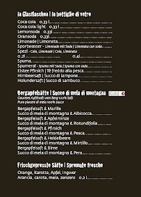 Bar Bar by Kristi à Sterzing (le menu)