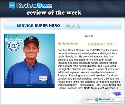 Plumber «Armbrust Plumbing, Heating & Air Conditioning», reviews and photos, 381 S Main Pl, Carol Stream, IL 60188, USA