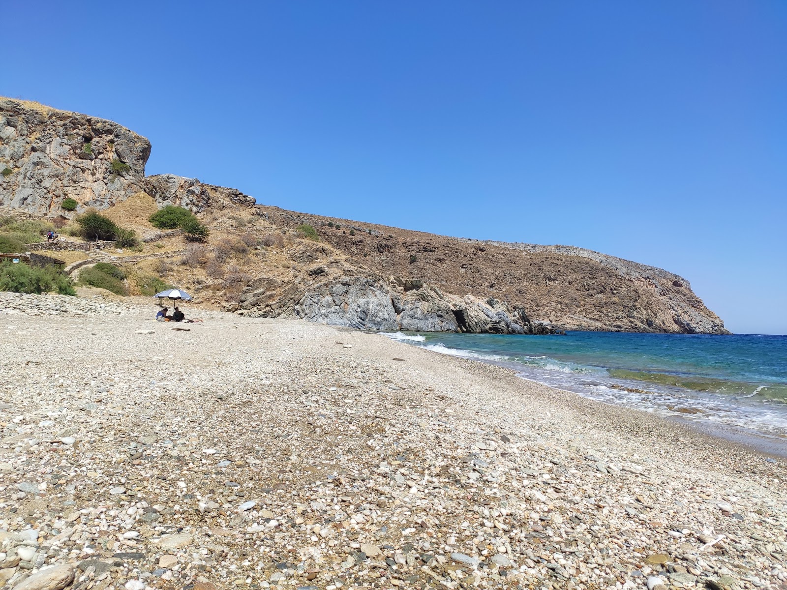 Foto van Karthea beach gelegen in een natuurlijk gebied