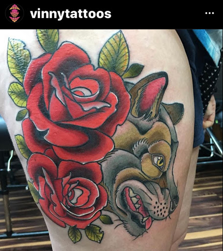 Explore big cat tattoo ideas, creative tattoo ideas in Marietta, available at Lucky Draw Tattoos III