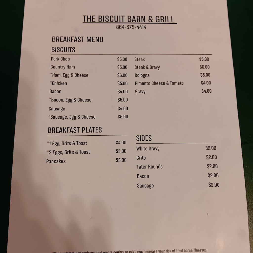 the biscuit barn and grill Starr, SC 30635, Reviews, Hours & Contact