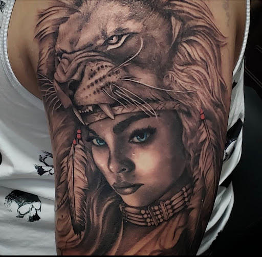 Explore finger lettering tattoo ideas, creative tattoo ideas in Houston, available at Gerardos Tattoos