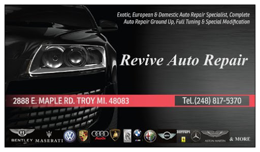 Auto Repair Shop «Revive Auto Repair», reviews and photos, 2888 E Maple Rd, Troy, MI 48083, USA