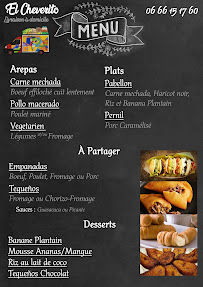 Menu du EL CHEVERITO à Le Havre