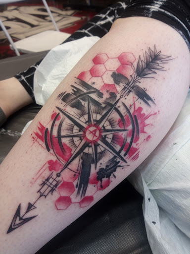 Explore half sleeve tattoo ideas, creative tattoo ideas in Arlington, available at Urbans Tattoo & Piercing Studio