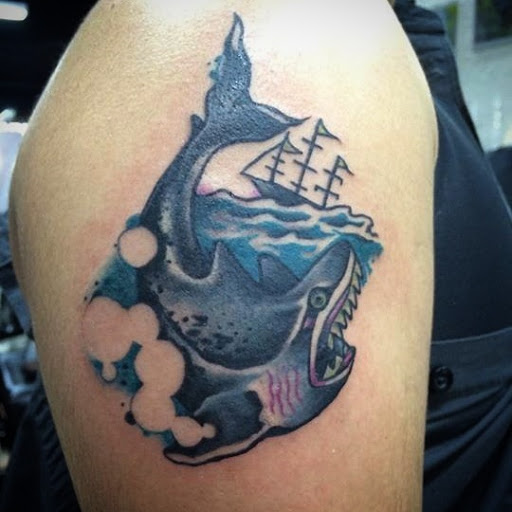 Explore jelly fish tattoo ideas, creative tattoo ideas in Chicago, available at Royal Flesh Tattoo and Piercing
