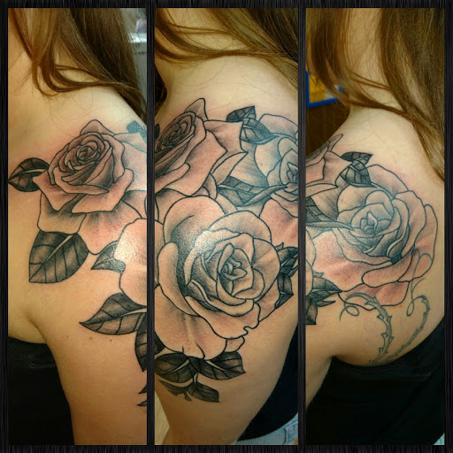 Explore football tattoo ideas, creative tattoo ideas in Wheeling, available at SPFX Tattoo