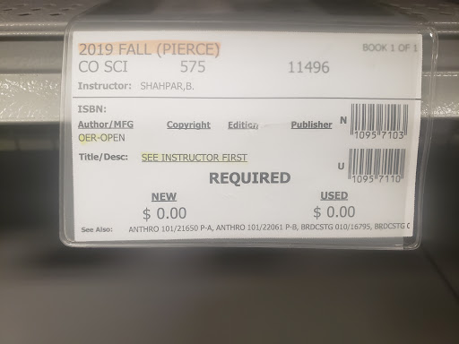 Book Store «Pierce College Book Store», reviews and photos, 6201 Winnetka Ave, Woodland Hills, CA 91367, USA