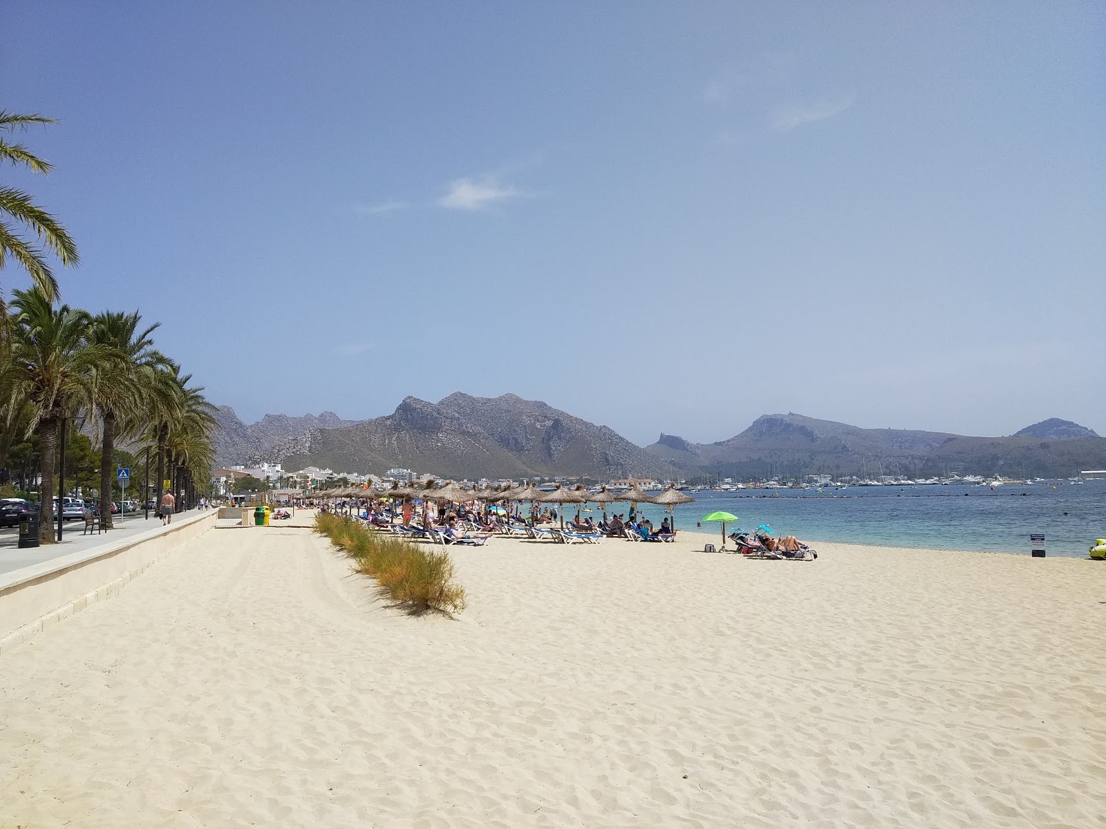 Foto van Pollenca Strand met gemiddeld niveau van netheid