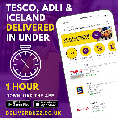 Deliverbuzz: 30-60 Minute Grocery Delivery - Cardiff