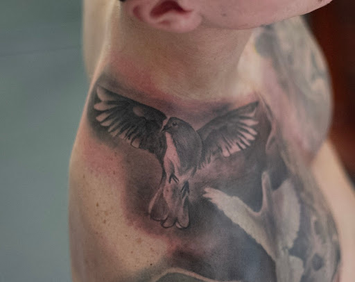 Explore stamp tattoo ideas, creative tattoo ideas in Butler, available at Zink Modern Tattooing