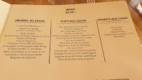 Restaurant français Belharra Café à Capbreton (le menu)