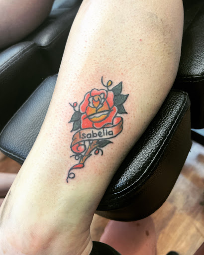 Explore disney thigh tattoo ideas, creative tattoo ideas in Cocoa, available at Rorschach Tattoo Shop and Piercing Studio