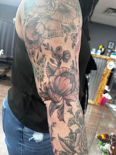 Explore patchy tattoo ideas, creative tattoo ideas in Osceola, available at Crowned Raven Tattoo Inc.