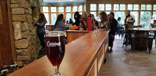 A row of beer taps