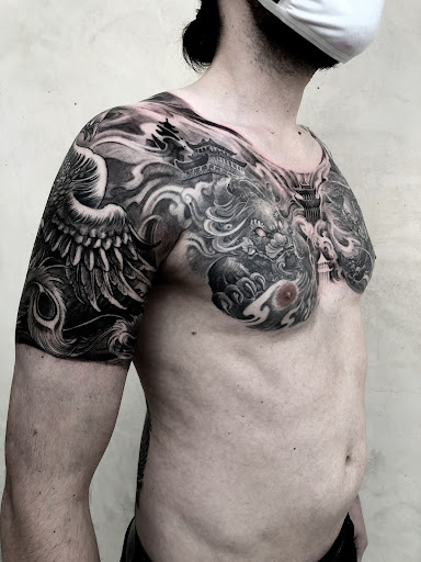 Explore hell tattoo ideas, creative tattoo ideas in Los Angeles, available at Hailin Tattoo Studio