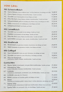 Menu / carte de Restaurant Naxos à Gau-Bischofsheim