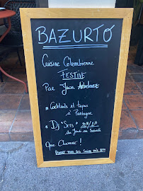 Bazurto - Restaurant festif par Juan Arbelaez à Paris menu