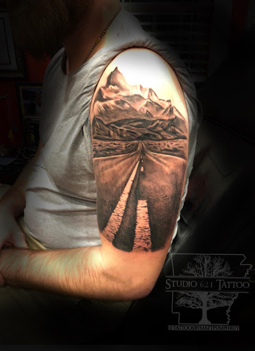 Explore architecture tattoo ideas, creative tattoo ideas in Pearcy, available at Studio 621 Tattoo