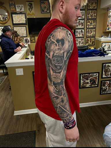 Explore mens back tattoos ideas, creative tattoo ideas in Wappingers Falls, available at Twin Tides Tattoo