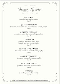 Carte du Antica Osteria Cascina Rossino 1949 à Ornago