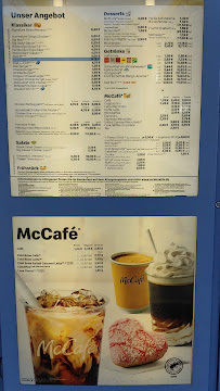 Menu / carte de McDonald's à Müllheim