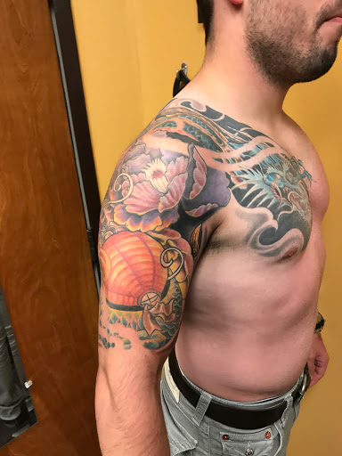 Explore life and death tattoo ideas, creative tattoo ideas in Addison, available at Cat Tattoo