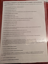 Pizzeria Cadore à Venas di Cadore carte