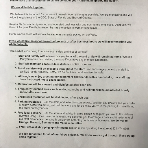 Sporting Goods Store «KAYAKS BY BO INC.», reviews and photos, 410 S Hopkins Ave, Titusville, FL 32796, USA