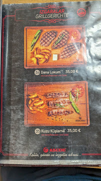 Asude Restaurant - Charlottenburg à Berlin menu